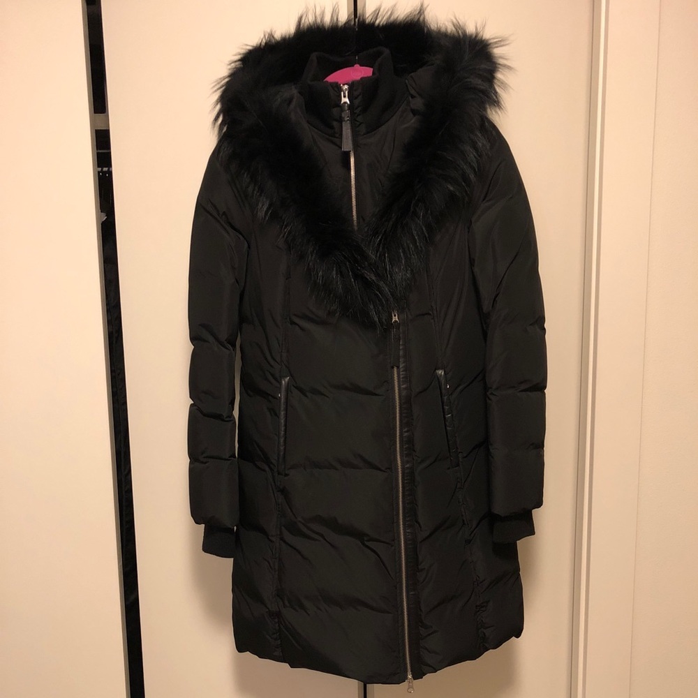 Mackage TEENA-X Mid Length Down Coat With Fur Hood